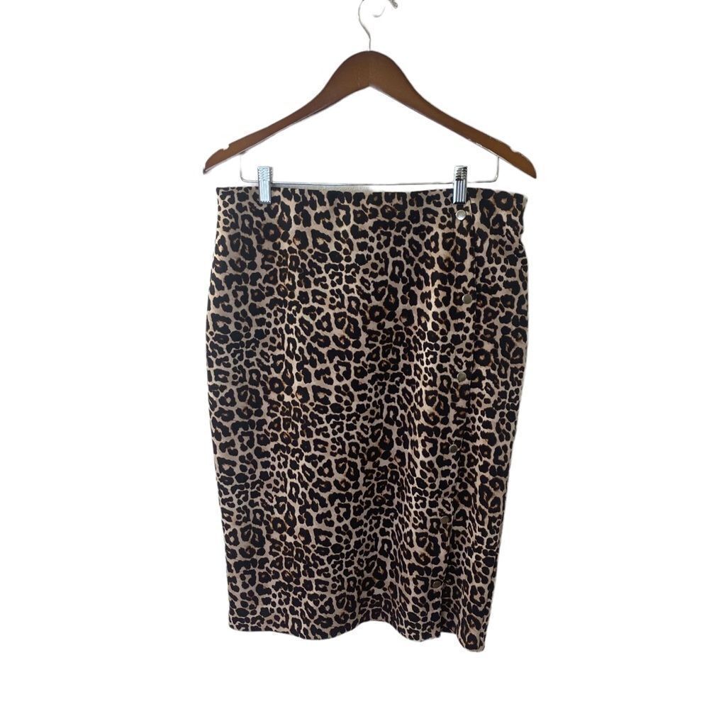 Bold Elements Animal Print Pencil Skirt Sz L